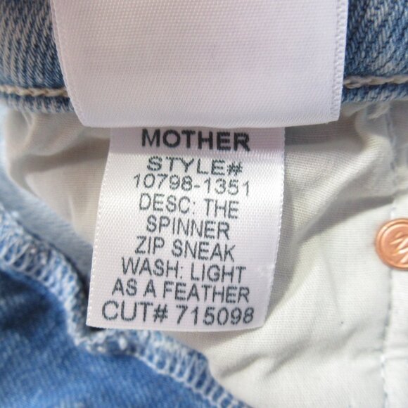 NWT Mother Spinner Zip Sneak in Light As A Feather Loose Slouchy Jeans 25 - Picture 9 of 10